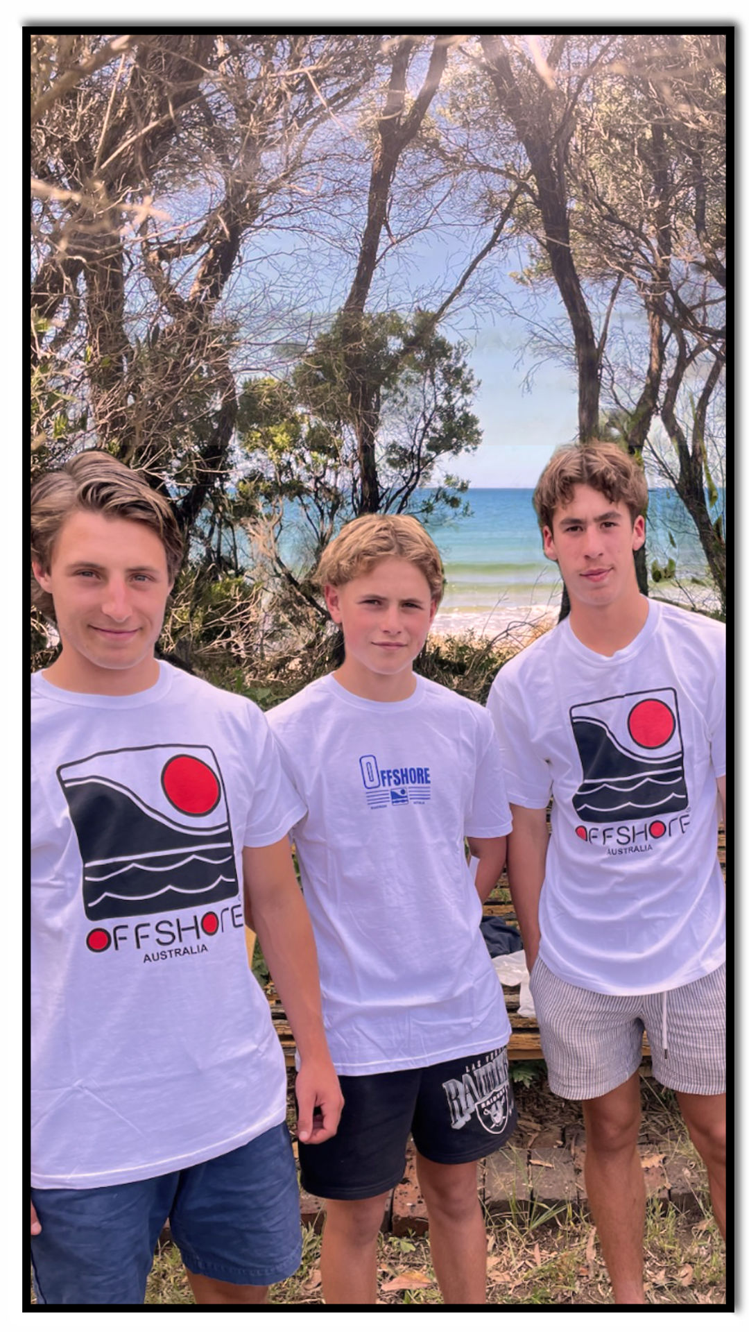 three mates in offshore t shirts
